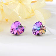 Show details for Copper or Brass Purple Big Stud Earrings from Certified Factory