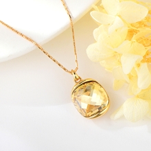 Show details for Nickel Free Yellow Swarovski Element Pendant Necklace with Easy Return