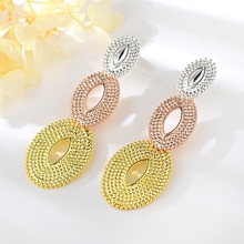 Show details for Zinc Alloy Multi-tone Plated Dangle Earrings From Reliable Factory