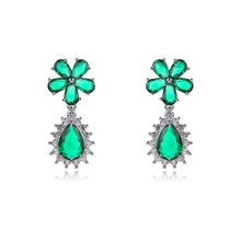 Show details for Bling Copper or Brass Platinum Plated Big Stud Earrings from Trust-worthy Supplier