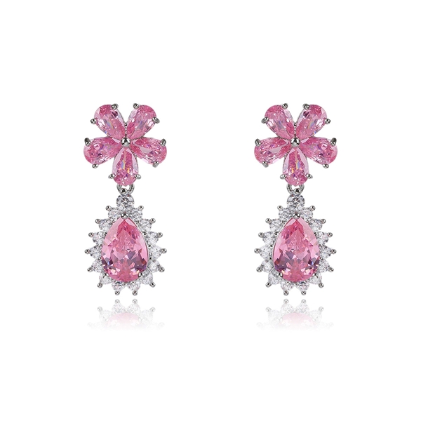 Picture of Luxury Cubic Zirconia Big Stud Earrings with Full Guarantee