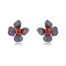 Show details for Charming Platinum Plated Cubic Zirconia Big Stud Earrings As a Gift