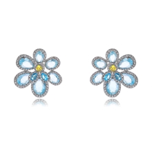 Show details for Nickel Free Copper or Brass Platinum Plated Big Stud Earrings with No-Risk Refund