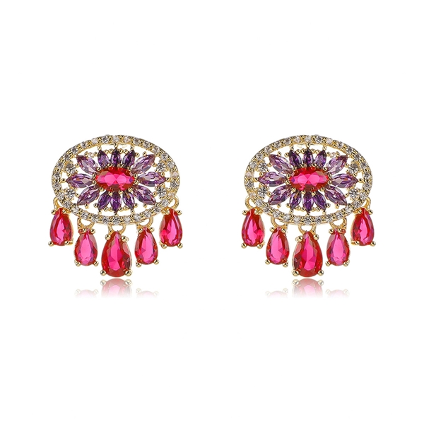 Picture of Bulk Gold Plated Red Drop & Dangle Earrings Exclusive Online