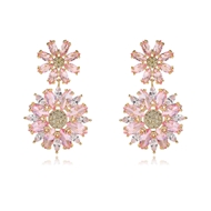 Picture of New Season Pink Big Dangle Earrings with SGS/ISO Certification