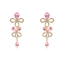 Show details for Distinctive Pink Copper or Brass Dangle Earrings As a Gift