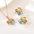 Picture of Famous Flowers & Plants Gold Plated 2 Piece Jewelry Set with Wow Elements