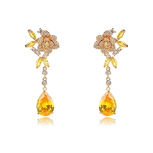 Show details for Luxury Gold Plated Dangle Earrings Online Only