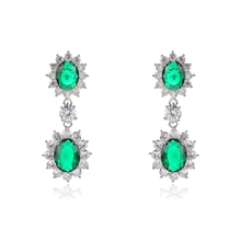 Show details for Luxury Cubic Zirconia Dangle Earrings with 3~7 Day Delivery