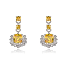 Show details for Hot Selling Yellow Luxury Dangle Earrings from Top Designer