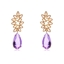 Show details for Luxury Purple Dangle Earrings with Beautiful Craftmanship