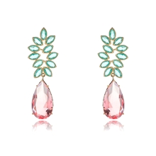 Show details for Trendy Gold Plated Luxury Dangle Earrings with No-Risk Refund