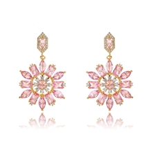 Show details for Brand New Pink Gold Plated Dangle Earrings with SGS/ISO Certification