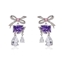 Show details for Distinctive Purple Copper or Brass Dangle Earrings with Low MOQ