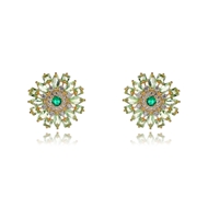Picture of Low Cost Gold Plated Green Huggie Earrings with Low Cost