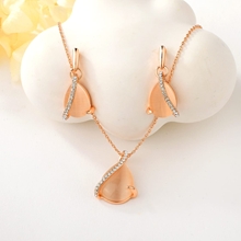 Show details for Bulk Rose Gold Plated Zinc Alloy 2 Piece Jewelry Set Exclusive Online
