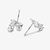 Picture of Nice Cubic Zirconia Platinum Plated Small Hoop Earrings