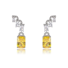 Show details for Party Platinum Plated Dangle Earrings with Beautiful Craftmanship