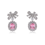 Picture of Luxury Platinum Plated Dangle Earrings with No-Risk Refund