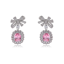 Show details for Luxury Platinum Plated Dangle Earrings with No-Risk Refund