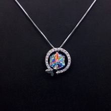 Show details for Holiday Platinum Plated Pendant Necklace with Fast Shipping