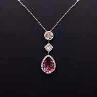 Show details for Hypoallergenic Platinum Plated Copper or Brass Pendant Necklace with Easy Return