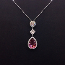 Show details for Hypoallergenic Platinum Plated Copper or Brass Pendant Necklace with Easy Return