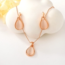 Show details for Designer Rose Gold Plated Opal 2 Piece Jewelry Set with Easy Return