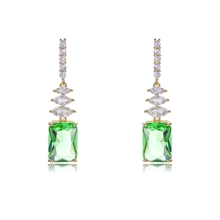 Show details for Nickel Free Gold Plated Geometric Dangle Earrings with Easy Return