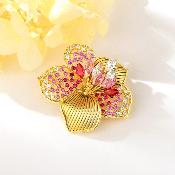 Picture of Party Gold Plated Brooche From Reliable Factory