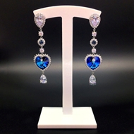 Show details for Fancy Love & Heart Copper or Brass Dangle Earrings