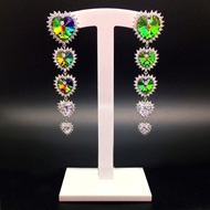 Show details for Luxury Swarovski Element Dangle Earrings in Exclusive Design