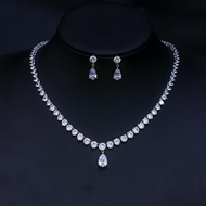 Show details for Nickel Free Platinum Plated White 2 Piece Jewelry Set with No-Risk Refund Show details for Nickel Free Platinum Plated White 2 Piece Jewelry Set with No-Risk Refund