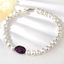 Show details for New Artificial Pearl Platinum Plated Pendant Necklace
