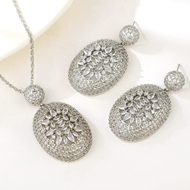 Show details for Trending Cubic Zirconia Copper or Brass 2 Piece Jewelry Set