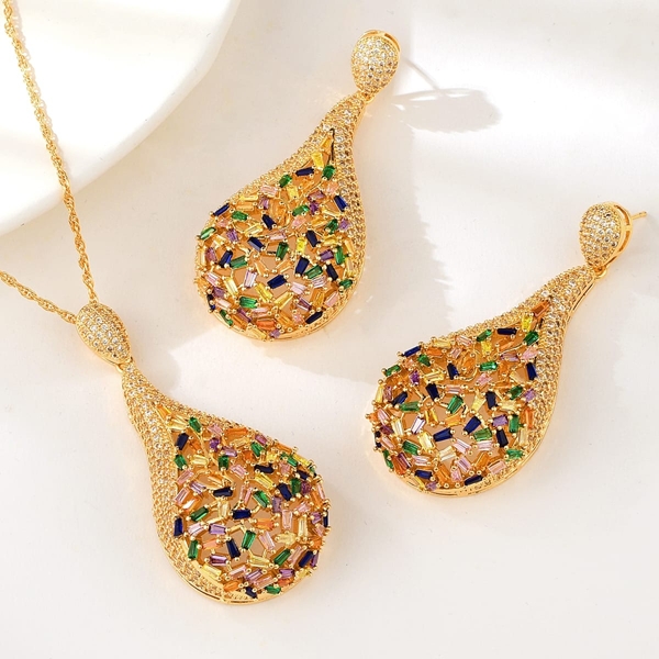 Picture of Luxury Colorful 2 Piece Jewelry Set from Certified Factory