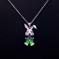 Show details for Unusual Animal Platinum Plated Pendant Necklace