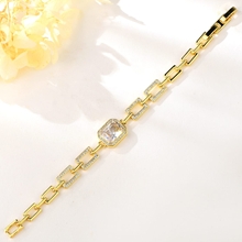 Show details for Delicate Geometric Artificial Crystal Fashion Bracelet