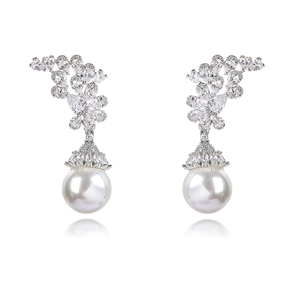 Picture of Famous Medium White Dangle Earrings