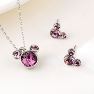 Show details for New Swarovski Element Purple 2 Piece Jewelry Set