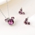 Picture of New Swarovski Element Purple 2 Piece Jewelry Set