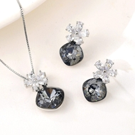 Show details for Copper or Brass Snowflake 2 Piece Jewelry Set with Unbeatable Quality