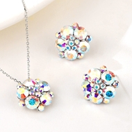 Show details for Unique Swarovski Element Flower 2 Piece Jewelry Set