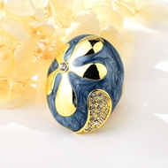 Picture of Hot Selling Gold Plated Blue Fashion Ring from Top Designer