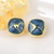 Picture of Bulk Gold Plated Blue Dangle Earrings of Original Design