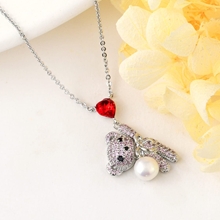 Show details for Fashion Platinum Plated Pendant Necklace with Full Guarantee
