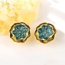 Show details for Distinctive Green Enamel Dangle Earrings with Low MOQ