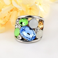 Show details for Distinctive Blue Gold Plated Fashion Ring with Low MOQ Show details for Distinctive Blue Gold Plated Fashion Ring with Low MOQ