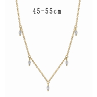 Picture of Cubic Zirconia Gold Plated Pendant Necklace Online Only