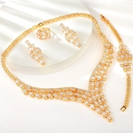 Show details for Luxury Copper or Brass 4 Piece Jewelry Set in Exclusive Design